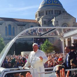 Pope Francis at Catholic University, 2015