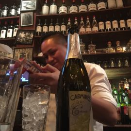 Carmine's Bar NYC; Prosseco Pour